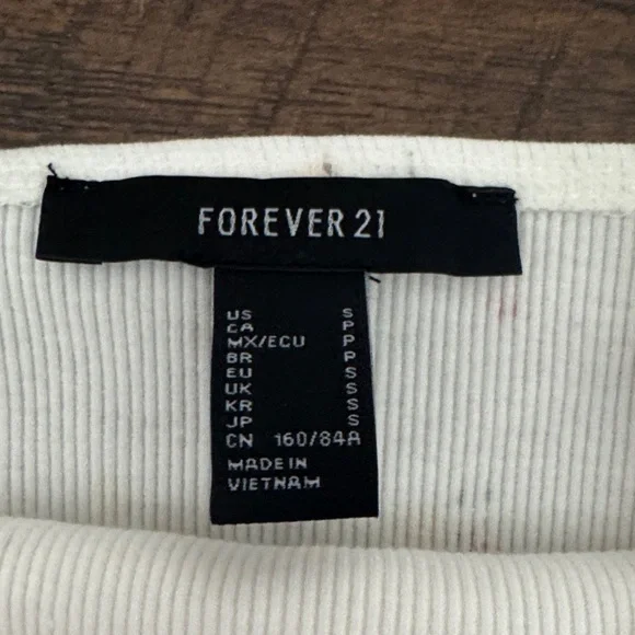 Forever 21 White Floral Ruffle Strap Tank Top with Pink & Yellow Flowers - Picture 4 of 5